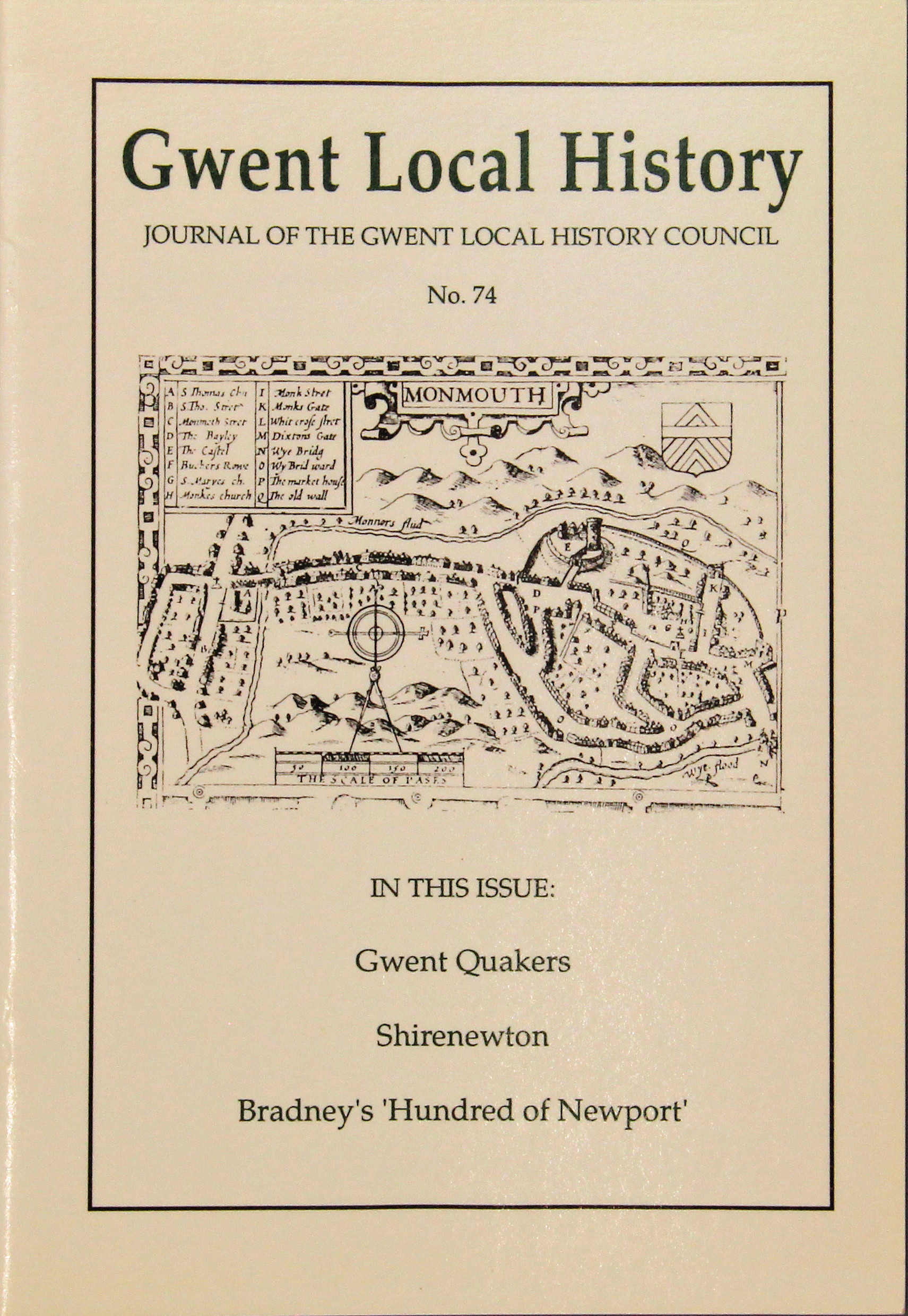 Gwent Local History: Journal of the Gwent Local History Council No.74, Spring 1993, £2.00
